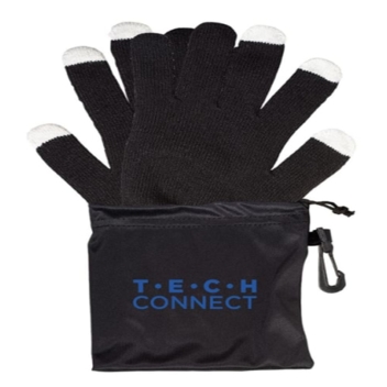 Touchscreen-friendly Gloves In Pouch