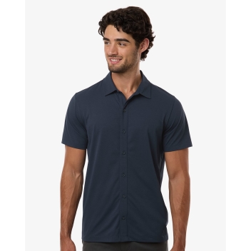 Allpro Men's Pro-flex Sorona&reg; Button Down Short Sleeve Shirt - 41spss