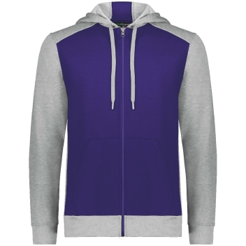 Augusta Sportswear Unisex Eco Revive&trade; Three-season Triblend Fleece Full-zip Hooded Sweatshirt - 6899