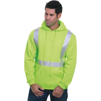 Bayside Unisex Usa-made Hi-visibility Hooded Sweatshirt - 3796