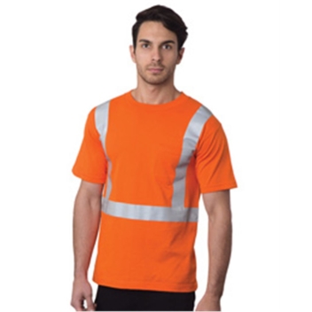 Bayside Unisex Usa-made High Visibility Pocket T-shirt - 3771