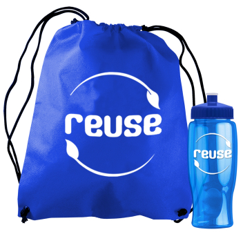 Bottle In Non-woven Drawstring Backpack Kit