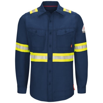 Bulwark Men's Iq Series&reg; Endurance Enhanced-vis Work Shirt - Qs40e