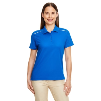 Core365 Ladies' Radiant Performance Piqué Polo With Reflective Piping