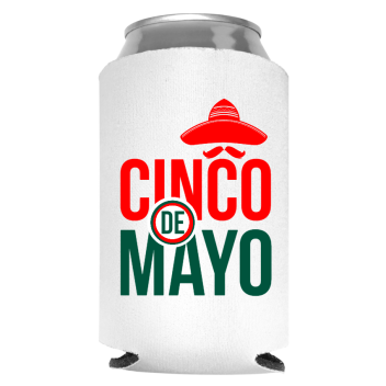 Cinco De Mayo Full Color Foam Collapsible Coolies Style 104922