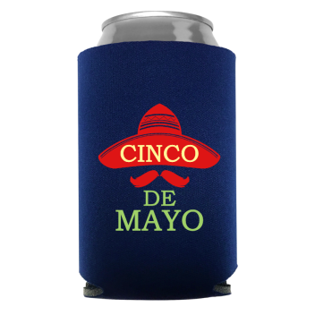 Cinco De Mayo Full Color Foam Collapsible Coolies Style 104926