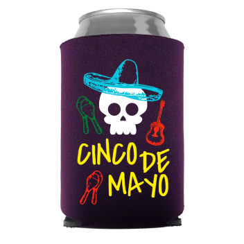 Cinco De Mayo Full Color Foam Collapsible Coolies Style 104936