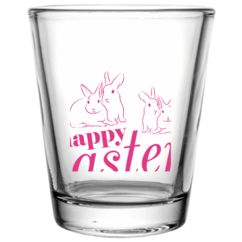 Easter Happy 2019 Custom Clear Shot Glasses- 1.75 Oz. Style 104517
