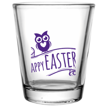 Easter Happy Custom Clear Shot Glasses- 1.75 Oz. Style 104505