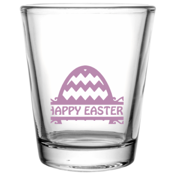 Easter Happy Custom Clear Shot Glasses- 1.75 Oz. Style 104502
