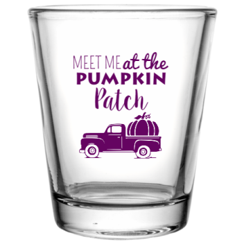 Fall Meet Me At The Pumpkin Patch Custom Clear Shot Glasses- 1.75 Oz. Style 112305
