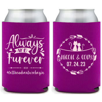 Custom Personalized Purple Craft Can 16oz Tall Can Koozie