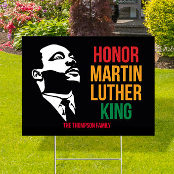 Customizable Honor Martin Luther King Jr Yard Signs