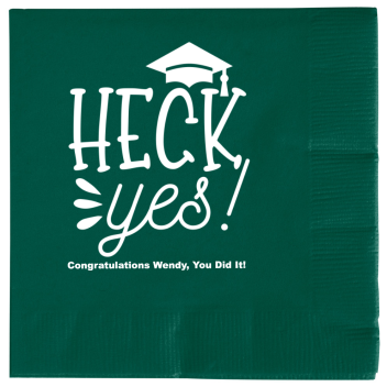 Customized Heck Yes Graduation Premium Napkins