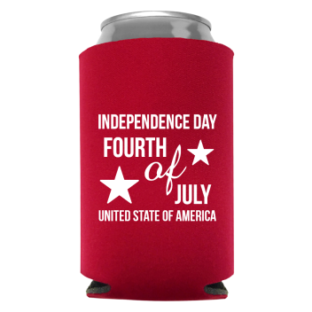 Fourth Of July Full Color Foam Collapsible Coolies Style 107650