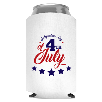 Fourth Of July Full Color Foam Collapsible Coolies Style 107802