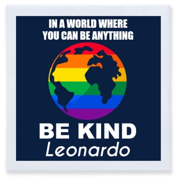 In A World Where You Can Be Anything Be Kind Full Color 3ply Premium Beverage Napkins Style 173221