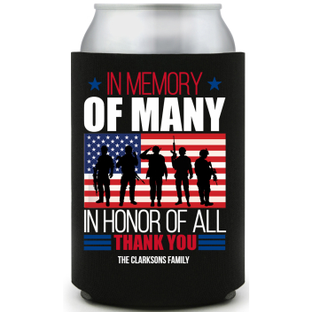 In Memory Of Many In Honor Of All Thank You Full Color Foam Collapsible Coolies All Over Print Style 173085