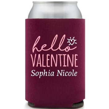 Hello Valentine Sohpia Nicole Full Color Foam Collapsible Coolies All Over Print Style 169476