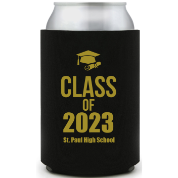 Class Of 2023 Full Color Foam Collapsible Coolies Style 158834