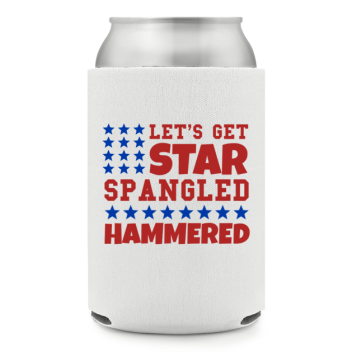 Full Color Foam Collapsible Can Coolers Fourth Of July Let S Get Star Spangled Hammered Style 137583