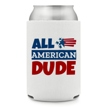 Full Color Foam Collapsible Can Coolers Fourth Of July American Dude All Style 136952