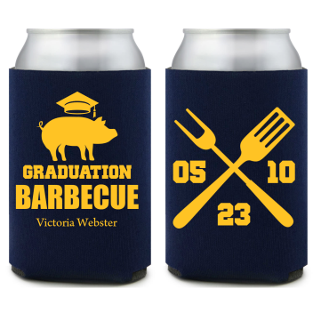 Graduation Barbecue Full Color Foam Collapsible Coolies Style 158922