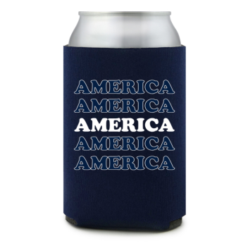 Full Color Foam Collapsible Can Coolers Independence Day America America America America America Style 137891