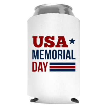 Memorial Day Full Color Foam Collapsible Coolies Style 118543
