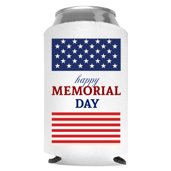 Memorial Day Full Color Foam Collapsible Coolies Style 118526