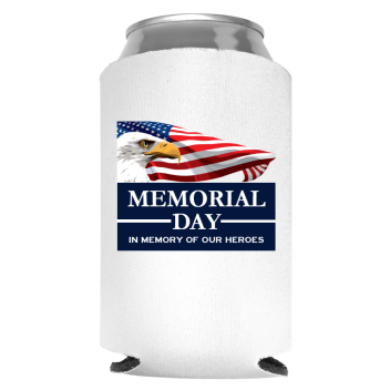Memorial Day Full Color Foam Collapsible Coolies Style 118513