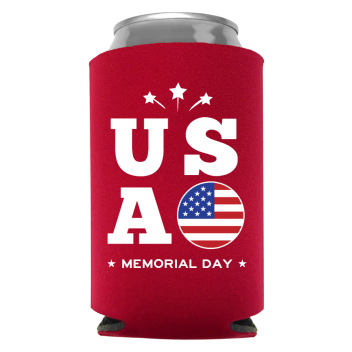 Memorial Day Full Color Foam Collapsible Coolies Style 118472
