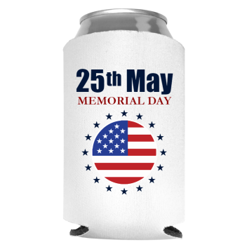 Memorial Day Full Color Foam Collapsible Coolies Style 118469