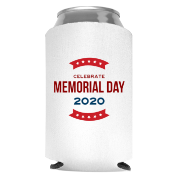 Memorial Day Full Color Foam Collapsible Coolies Style 118459