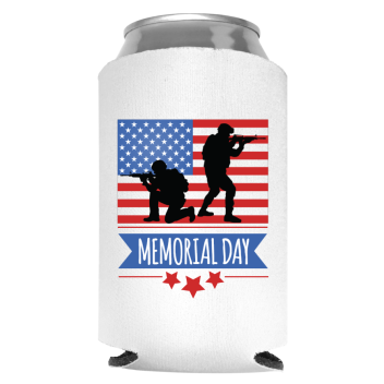 Memorial Day Full Color Foam Collapsible Coolies Style 118450