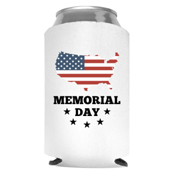 Memorial Day Full Color Foam Collapsible Coolies Style 118263