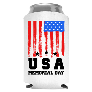 Memorial Day Full Color Foam Collapsible Coolies Style 118224