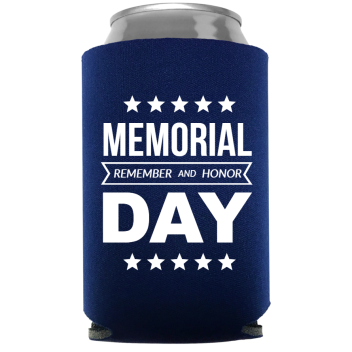 Memorial Day Full Color Foam Collapsible Coolies Style 118223