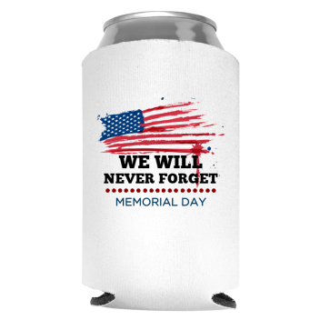 Memorial Day Full Color Foam Collapsible Coolies Style 118220