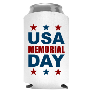 Memorial Day Full Color Foam Collapsible Coolies Style 118214