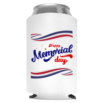 Memorial Day Full Color Foam Collapsible Coolies Style 118156