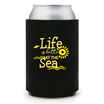 Full Color Foam Collapsible Can Coolers Seasonal Life Is Better At The Sea Style 139798