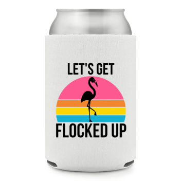 Full Color Foam Collapsible Can Coolers Summer Season Let S Get Flocked Up Style 136790