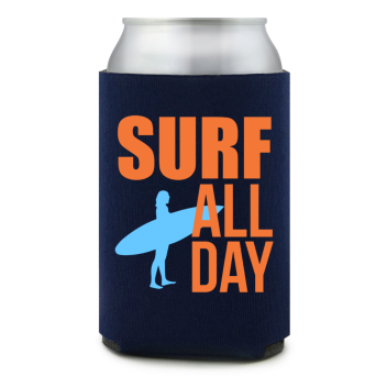 Full Color Foam Collapsible Can Coolers Summer Surf All Day Style 139940