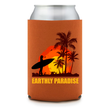 Full Color Foam Collapsible Can Coolers Summer Earthly Paradise Style 139931