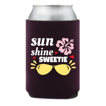 Full Color Foam Collapsible Can Coolers Summer Sunshine Sweetie Style 139884