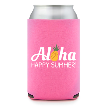 Full Color Foam Collapsible Can Coolers Summer Aloha Happy Summer Style 139839
