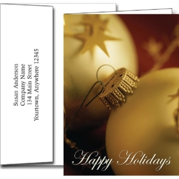 Happy Holidays Greeting Cards With Imprinted Envelopes