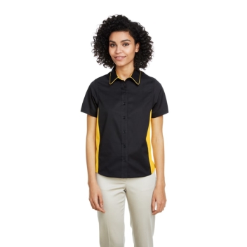 Harriton Ladies' Flash Il Colorblock Short Sleeve Shirt