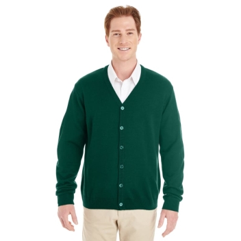 Harriton Men's Pilbloc™ V-neck Button Cardigan Sweater